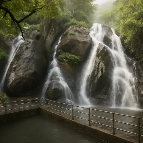 Plan your trip to Five Falls (Aintharuvi) in Courtallam with Karthi Travels® - View 2