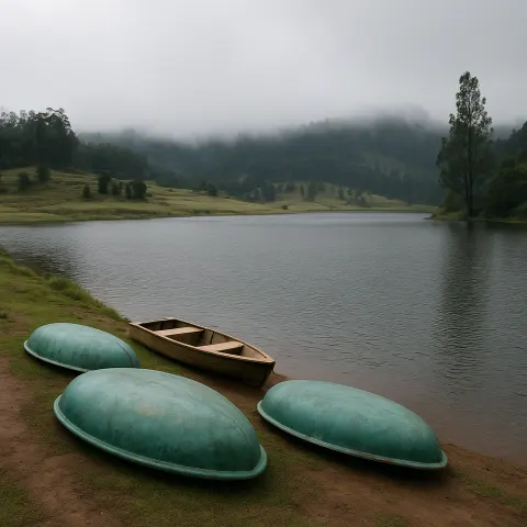 Mannavanur Lake in Kodaikanal